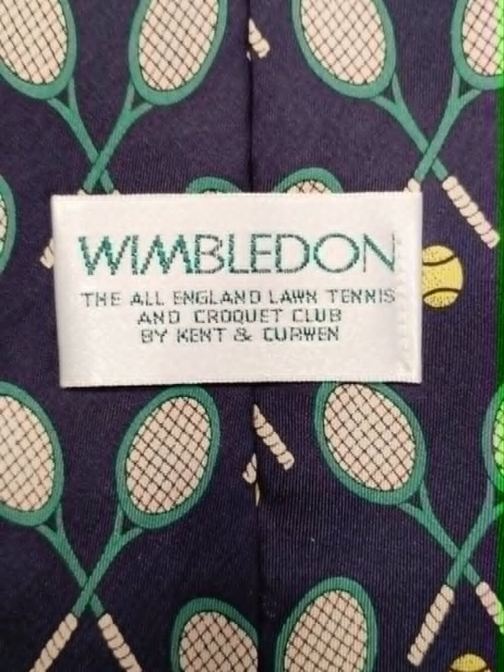 Wimbledon Tennis Men's Tie official product by Kent & Curwen
